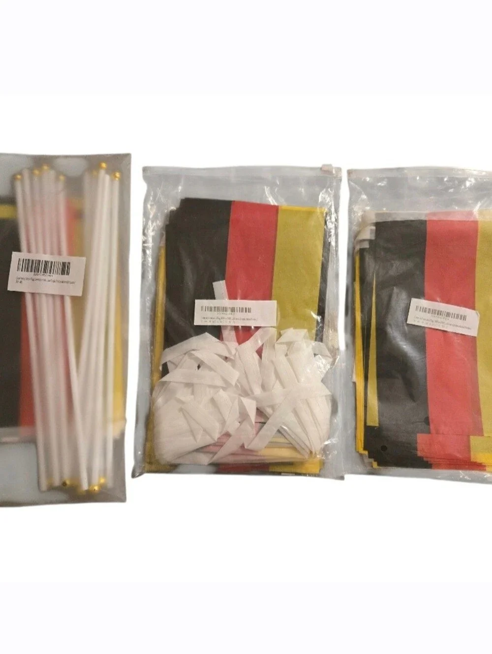 Two Packages Of Germany Banner Flags – 152 Flags Total + Bonus Stick Flags